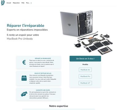 Le nouveau design de notre site web.