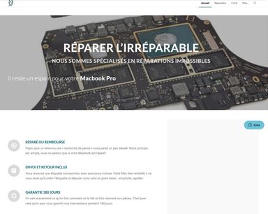 Une vue de notre ancien site web, efficace mais peux mieux faire.